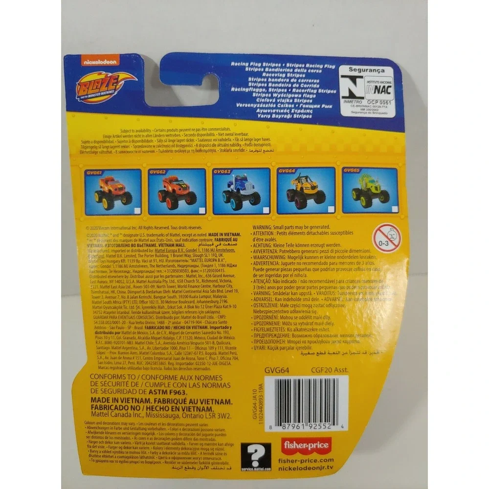 Blaze & the Monster Machines die‎ cast Racing Flag Stripes fisher price new
